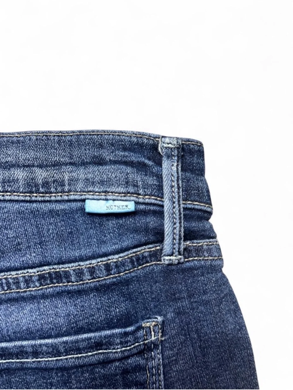 Mother Jean shorts cuffed denim